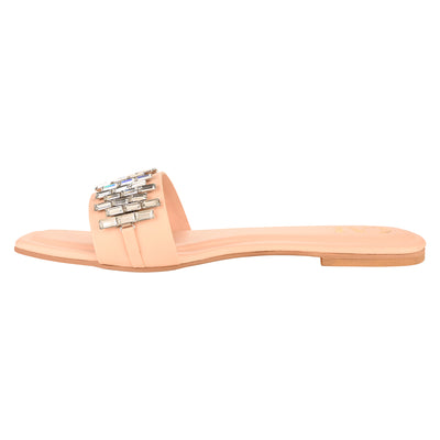 Buy Sparkle in Peach Flats Online