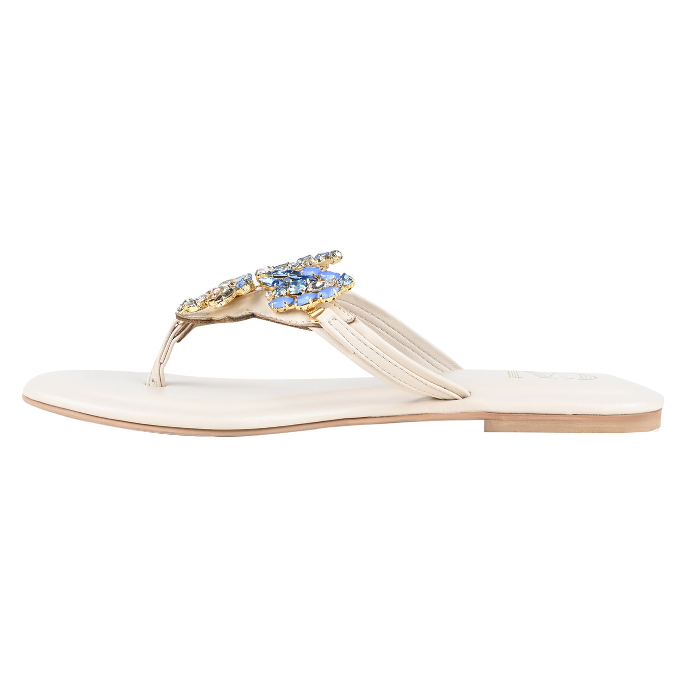 Butterfly Beige Flats