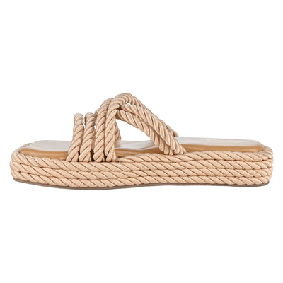 Buy Beige Rope Platform Heels For Womens Online