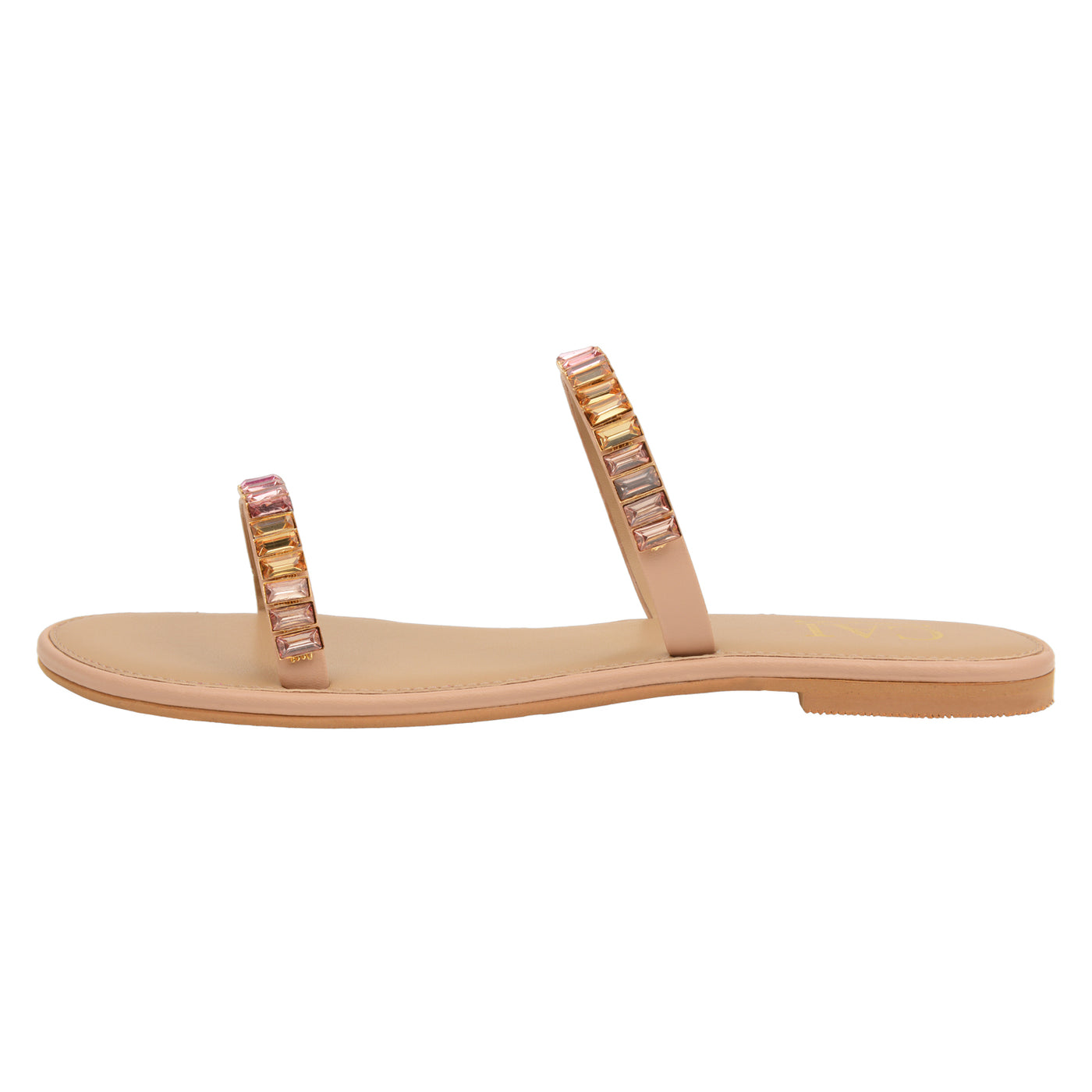 Two Strap Rose Embellished Flats for Ladies Online
