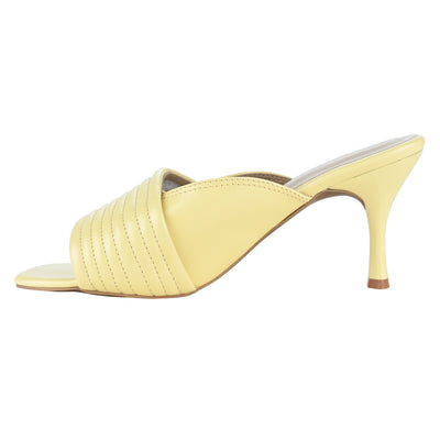 Buy Quilted Yellow Heels at CAI Store