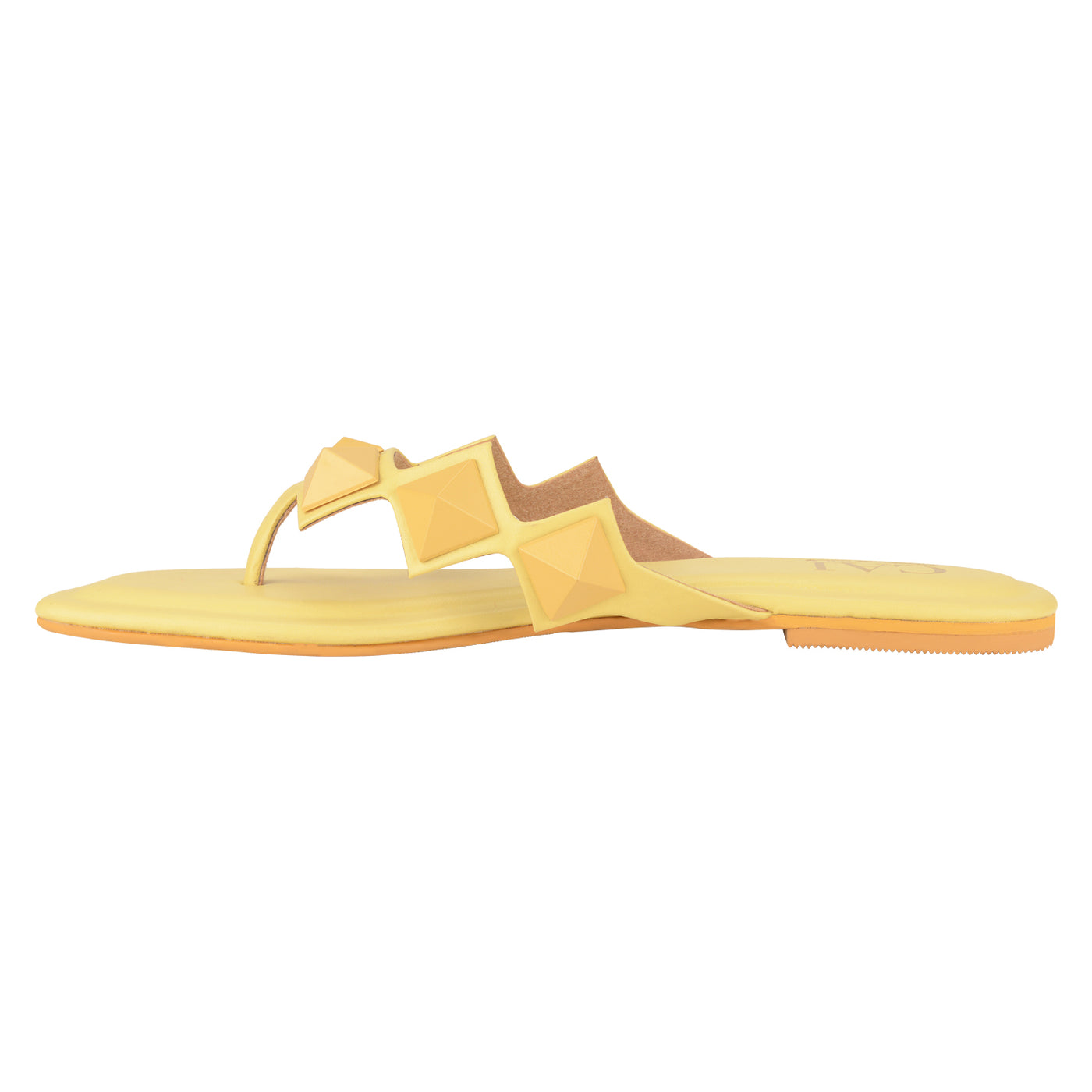 Buy Studded Slip On Lemon Yellow Flats @ The Cai Store