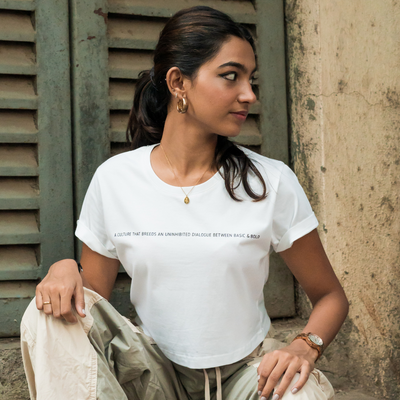 Basic White Crop Tee