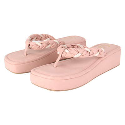 Pink Braided Platform Heels Online