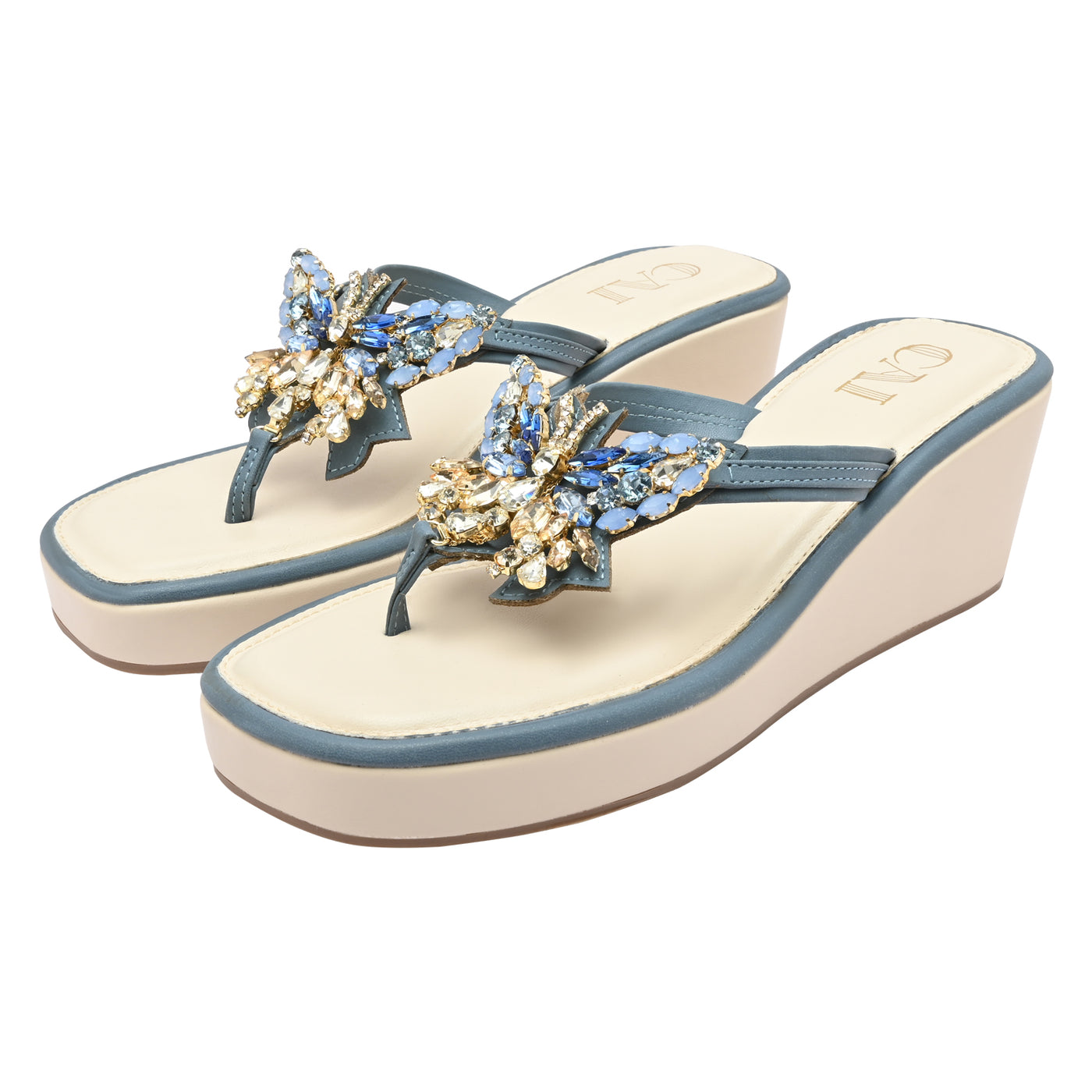 Butterfly Blue Wedges