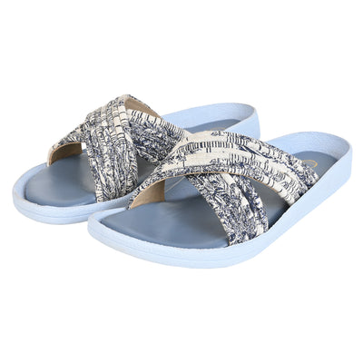 Printed Blue Cross Slides by CAI Store