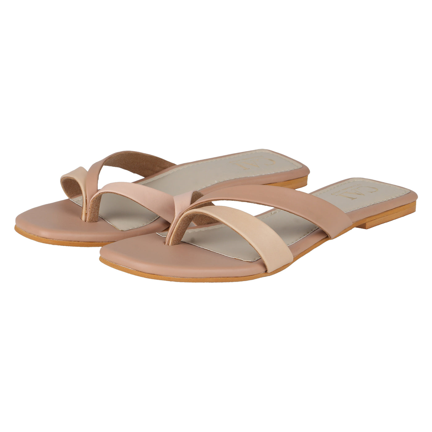 GIA FLAT SANDALS TAN LEATHER - Jo Mercer