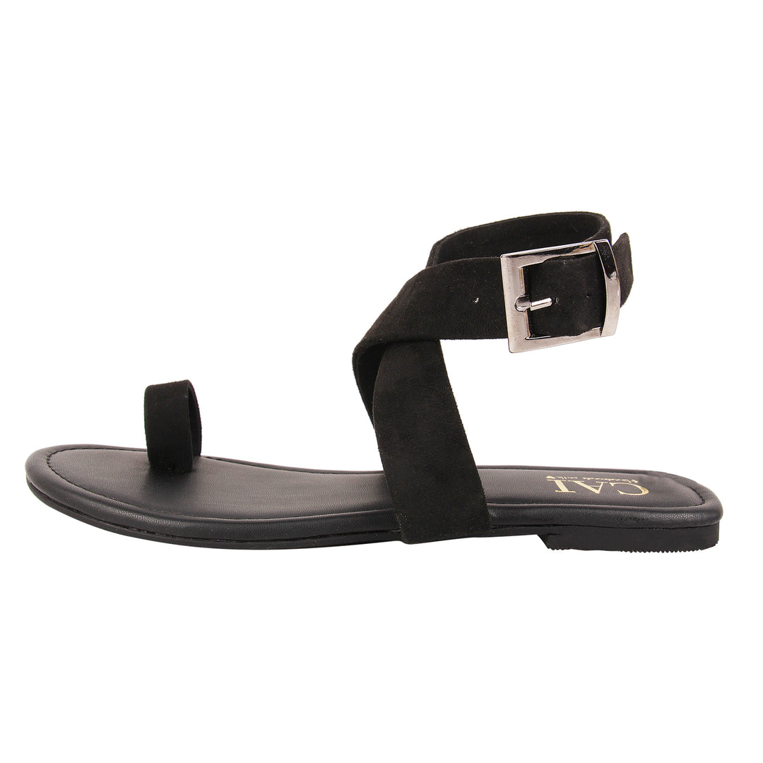 Womens Sandals: Buy Black Toe Loop Sandals for Women Online Cai