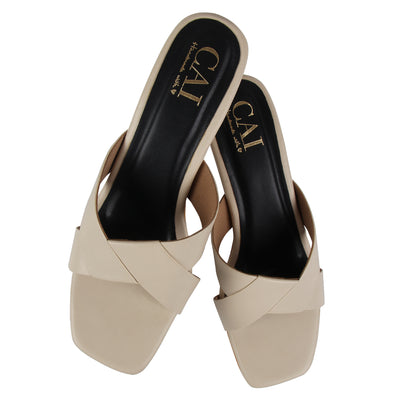 Beige Block Heels for Ladies Online