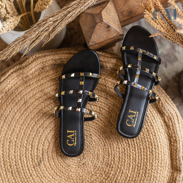Caira studded flat sandals deals