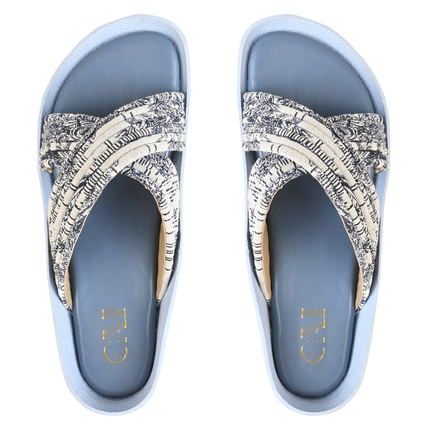 Printed Blue Cross Slides in India