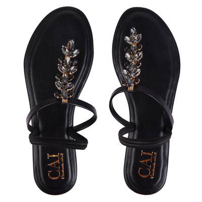Starry T Strap Flats for Women
