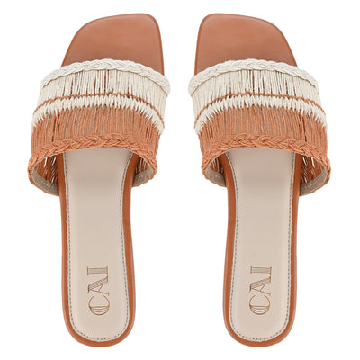 Shop Tan Knit Flats in India