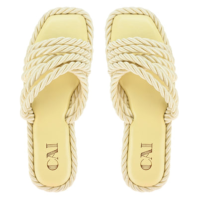 Buy Yellow Rope Flats in India