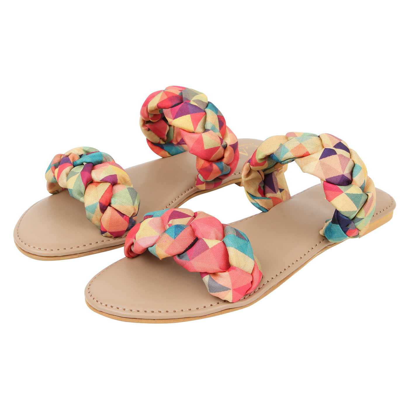 Multi Coloured Braid Flats Online in India