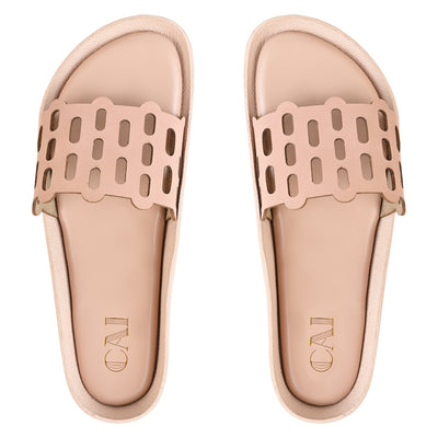 Peach Cutout Slides in India