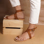 Brown Toe Loop Sandals