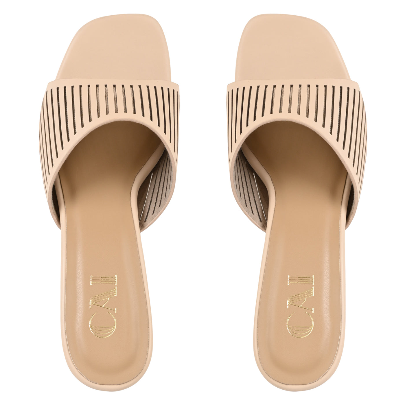 Beige Cutout Heels