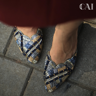 Beaded 2025 mules flats