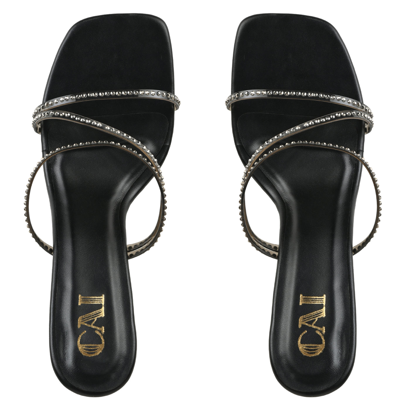 Black Diamond Strap Heels