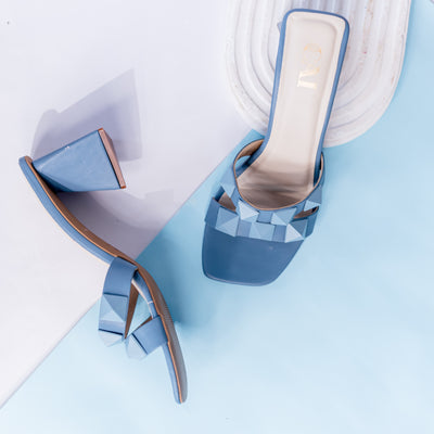 Blue Studded Heels
