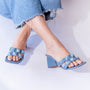 Blue Studded Heels