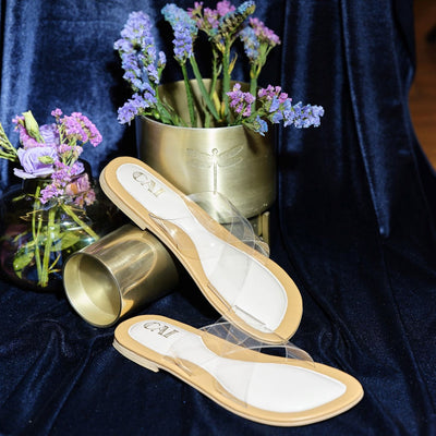 Transparent Cross Flats Online