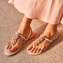 Starry T-strap Rose Gold Flats
